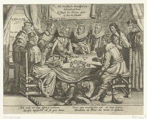 O jogo para Schenckenschans, 1635-1636 The Vorstelijcke Ravelspel om Schenckenschants / Le Ravel des Princes pour le Fort de Schentks (título no objeto) de Anonymous