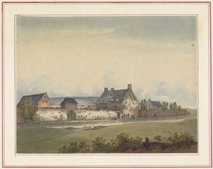 La Haye-Sainte fazendas em Mont-Saint-Jean
Sete pratos de Waterloo e arredores (título da série) de Anonymous