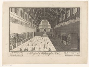 Interieur van Westminster Hall te Londen
Um Prospecto de Westminster Hall (título sobre o objecto) de Anonymous