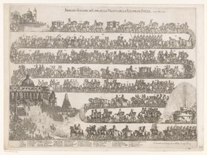 Intocht em Roma van koningin Christina van Zweden
Entrada solene em Roma da Rainha da Suécia em 23 xbre 1655 (título sobre o objecto) de Anonymous