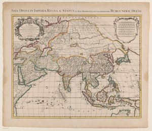 Kaart van Azië
Asia divisa in imperia, regna & status in quae distribitur, ad usum (...) / Asia dividida nas suas principais regiões e onde podem estar (...) (título sobre o objecto) de Anonymous