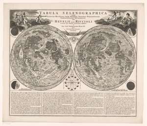 Kaart van de maan
Tabula selenographica in qua lunarium macularum exacta descriptio (...) (título sobre o objecto) de Anonymous