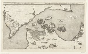 Kaart van de zeeslag tussen de Zweedse en Deense vloten in de Belt, 1644 O gráfico mais preciso do estreito dinamarquês de Orsundt com o rei da Suécia, Dinamarca e Holanda classibg. Ao. 1644 (título no objeto) Eigentliche Delineatio des Berumpten passa Or. de Anonymous