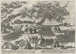 Cambrai sitiada e tomada por Fuentes, 1595 de Anonymous