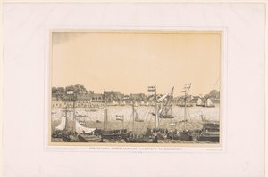 Koninklijke Nederlandsche Yachtclub em Dordrecht, 10 de junho de 1848 (título no objeto) de Anonymous