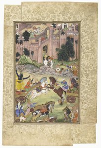 Krishna mata o demónio Sri Gala (cena da Harivamsa) de Anonymous
