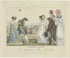 O Supremo Bon Ton. Caricaturas, 1800-1815, nº 12: O parisiense em Londres de Anonymous