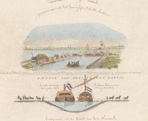 Canal do Norte da Holanda, 1824
Panorama do Grande Canal, retirado do Palácio Real em Amesterdão / Perfil do Grande Canal (título sobre o objecto) de Anonymous
