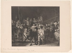 Oficiais e outros pistoleiros do Distrito II em Amsterdã liderados pelo capitão Frans Banninck Cocq e pelo tenente Willem van Ruytenburch, conhecido como 