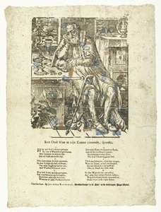 O Velho no seu Quarto (vanitas)
Um velhote sentado no seu quarto, fala. (título sobre o objecto) de Anonymous