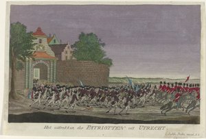 Patriots saindo de Utrecht, 1787
A partida dos Patriots de Utrecht (título sobre o objecto) de Anonymous