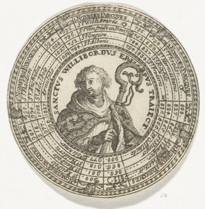 Medalha com o retrato de São Willibrord e os nomes dos bispos de Utrecht de Anonymous
