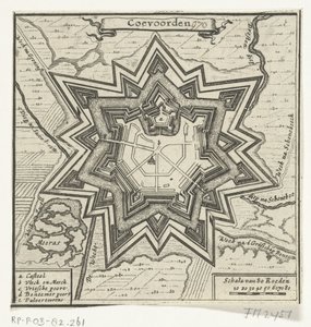 Mapa de Coevorden, 1672
Coevoorden (título sobre o objecto) de Anonymous
