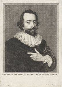 Retrato de Anton van Opstal Anthonius van Opstal Bruxellensis pictor iconum (título no objeto) de Anonymous