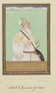 Retrato de Fath Jang Khan, o grão-vizir de Aurangzeb de Anonymous
