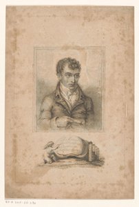 Retrato de Robert Mount, encadernador e vendedor de impressão de Londres R. Montagem, Encadernador, Vendedor de Impressão e Criador de Portfólio (título no objeto) de Anonymous