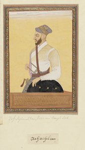 Retrato de Saf-shikan Khan que foi vizir de Aurangzeb de Anonymous