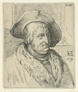 Retrato de um homem com um chapéu de Anonymous
