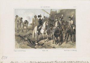 O Príncipe Guilherme na batalha de Fleurus, 1794 de Anonymous