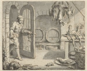 Rato da cidade e rato do campo Desenhos para ilustrações para uma edição das Fábulas de Jean de la Fontaine (título da série) de Anonymous