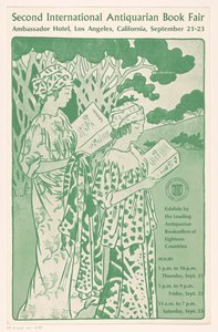 Reclamebiljet para a Segunda Feira Internacional do Livro Antiquário em Los Angeles Segunda Feira Internacional do Livro Antiquário (título no objeto) de Anonymous
