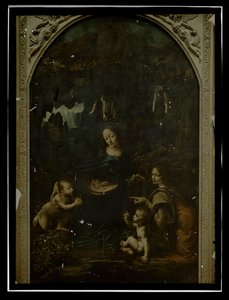 Reprodução de Leonardo da Vinci, Virgin on the Rocks, Louvre de Anonymous