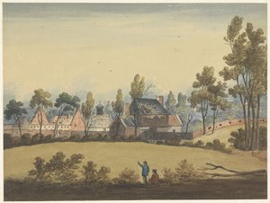 Ruínas de Hougoumont Sete placas de Waterloo e seus arredores (título da série) de Anonymous
