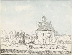 Ruínas de Hougoumont Sete placas de Waterloo e seus arredores (título da série) de Anonymous