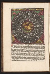 Horário para determinar a carta de domingo (littera dominicalis) de Anonymous