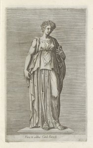 Sculptuur van Flora
Flora em Cartão de Aedibus. Farnesij (título sobre o objecto)
Escultor antieke em Roma (título da série)
Antiquarum statuarum urbis Romae quae in publicis locis visuntur icones (título da série) de Anonymous