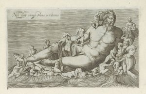 Sculptuur van de rivier de Nijl
Nili fluvy imago Romae no Vaticano (título sobre o objecto)
Escultor antieke em Roma (título da série)
Antiquarum statuarum urbis Romae quae in publicis locis visuntur icones (título da série) de Anonymous