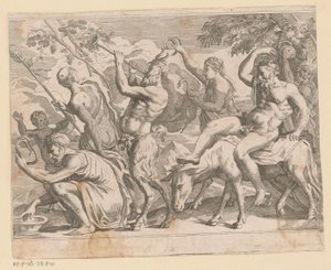Silenus com satyrs e maenads de Anonymous