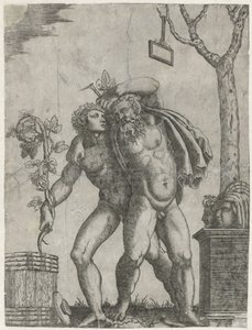 Silenus apoiado por um jovem bacano de Anonymous