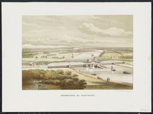 Ponte ferroviária perto de Westervoort, 1846
Ponte ferroviária perto de Westervoort (título sobre o objecto)
As principais pontes ferroviárias nos Países Baixos (título da série) de Anonymous