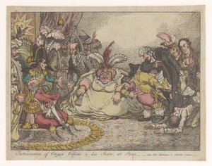 Spotprent encontrou-se com Napoleon en Fox, 1802
Introdução de Citizen Volpone & his Suite, em Paris - vide, The Moniteu & Cobbett