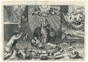 Desenho animado sobre o inglês, 1673 de Anonymous