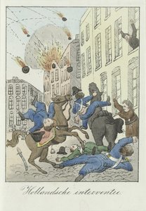 Cartoon da intervenção holandesa, 1831 Intervenção holandesa (título no objeto) de Anonymous