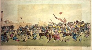 Comece por Epsom ou os efeitos de um dia ventoso, 1820 de Anonymous