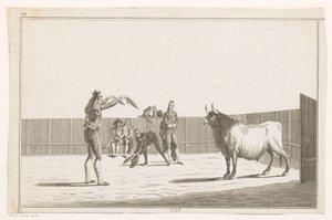 Toureiro com banderillas Coleccion de las principales suertes de una corrida de toros (título da série no objeto) Colecção das manobras tauromáquicas mais importantes (título da série) de Anonymous