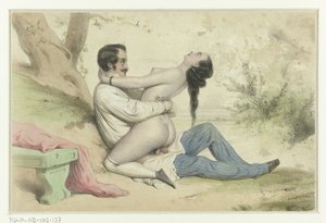 Três casais fazendo sexo Fazendo amor na paisagem Três fazendo amor (título da série)