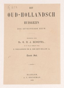 Página de título para: Gillis Dyonisius Jacobus Schotel, The Old Dutch Household, Second Piece, 1868 de Anonymous