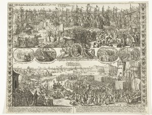 Filha de Willem III para a Inglaterra, 1688 A demolição de seus reis: Alteza na Inglaterra em 11 de novembro de 1688 / Chegada de Seus reis: Alteza na Inglaterra em 15 e 16 de novembro de 1688 (título no objeto) de Anonymous
