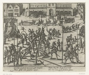 Torneio na Grand Place em Bruxelas, 1569 de Anonymous
