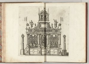 Palco com o Imperador Carlos V, 1594 de Anonymous