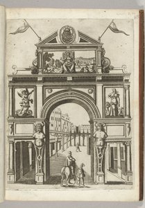 Portão Triunfal com a Donzela da Cidade, 1594 de Anonymous