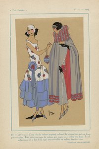 Très Parisien, 1923, No. 11: 15 - AU BAL. - Este vestido de veludo... de Anonymous
