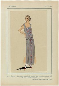 Très Parisien, 1923, No. 6: 6. - Para a noite, este vestido... de Anonymous