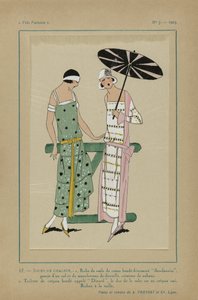 Muito parisiense, 1923, nº 7: 17.- DIAS DE CALOR. - 1. Vestido de voile de algodão... de Anonymous
