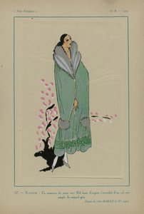 Muito parisiense, 1923, nº 8: 17.- NAÏADE. - Este casaco de cetim verde Nilo... de Anonymous