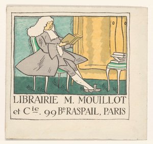 Cartão de visita da livraria M. Mouillot et cie em Paris de Anonymous